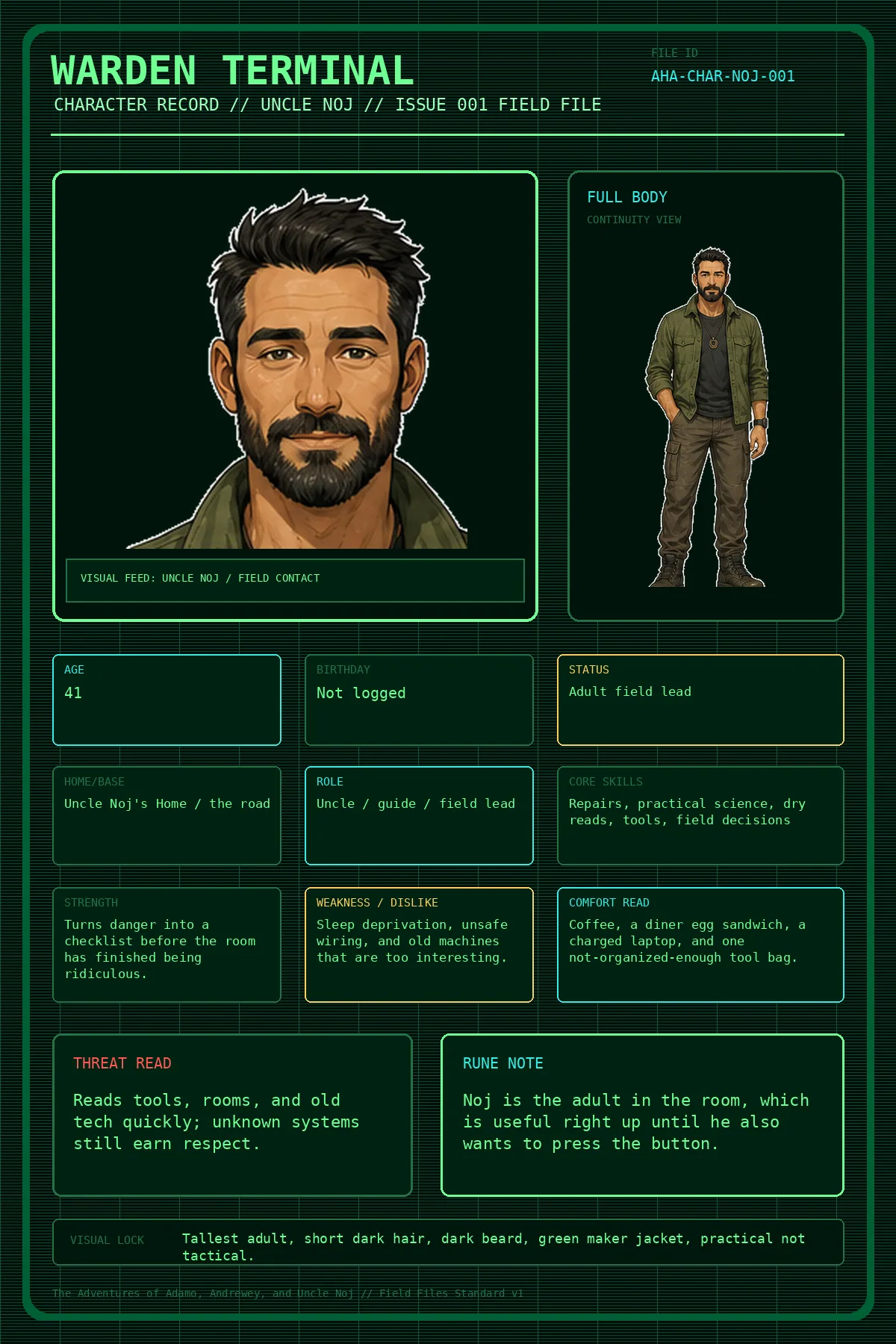 Uncle Noj terminal card